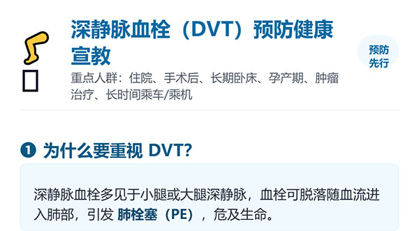 史文文工作室-《深静脉血栓（DVT）的预防健康宣教》