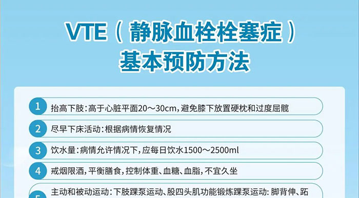 【胸科科普】VTE(静脉血栓栓塞症)基本预防方法